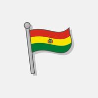 Illustration of Bolivia flag Template vector