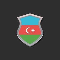 ilustración de la plantilla de la bandera de azerbaiyán vector