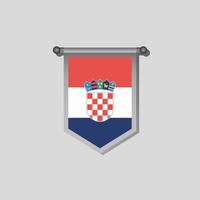 ilustración de plantilla de bandera de croacia vector