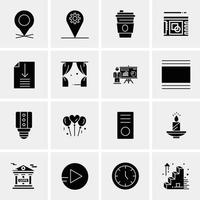 16 Universal Business Icons Vector Creative Icon Illustration to use in web and Mobile Related proje