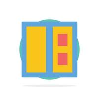 Building House Door Abstract Circle Background Flat color Icon vector