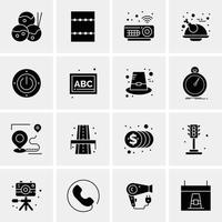 16 iconos de negocios universales vector ilustración de icono creativo para usar en proyectos relacionados con la web y dispositivos móviles