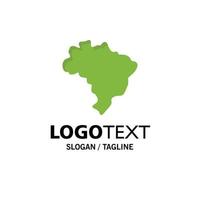 brasil mapa país empresa logotipo plantilla color plano vector