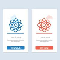 Atom Biochemistry Chemistry Laboratory  Blue and Red Download and Buy Now web Widget Card Template vector