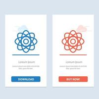 Atom Biochemistry Chemistry Laboratory  Blue and Red Download and Buy Now web Widget Card Template vector