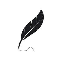 feather illustration logo vector