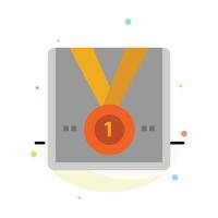 Award Medal Star Winner Trophy Abstract Flat Color Icon Template vector