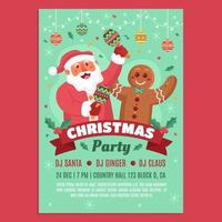 Christmas Party Event Poster Design Templates vector