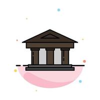 Bank Courthouse Finance Finance Building Abstract Flat Color Icon Template vector