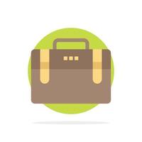 bolsa bolsa de oficina motivación de trabajo círculo abstracto fondo color plano icono vector