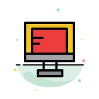 Computer Online Study School Abstract Flat Color Icon Template vector