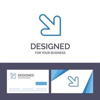 Creative Business Card and Logo template Arrow Down Right Vector Illustration