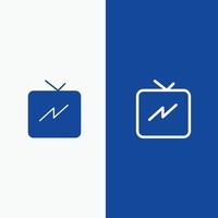 Twitter Power Refresh Line and Glyph Solid icon Blue banner Line and Glyph Solid icon Blue banner vector
