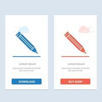 Education Ruler School  Blue and Red Download and Buy Now web Widget Card Template vector