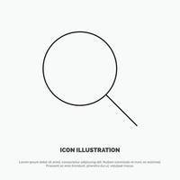 Search Research Basic Ui Line Icon Vector