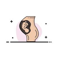 pregnancy pregnant baby obstetrics Mother Flat Color Icon Vector