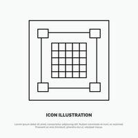 Creative Design Designer Graphic Grid Line Icon Vector