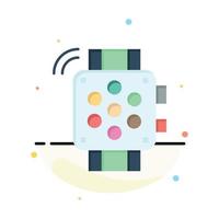 Watch Hand Watch Timer Education Abstract Flat Color Icon Template vector