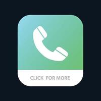 Call Phone Telephone Mobile App Button Android and IOS Glyph Version vector