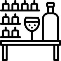 icono de línea para bar vector