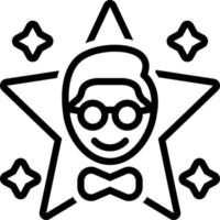 line icon for famous vector