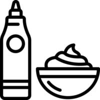 icono de línea para salsa vector