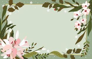 hermoso fondo de borde floral vector