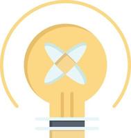 Bulb Light Idea Education  Flat Color Icon Vector icon banner Template