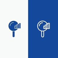 Find Search Service Signal Line and Glyph Solid icon Blue banner Line and Glyph Solid icon Blue bann vector