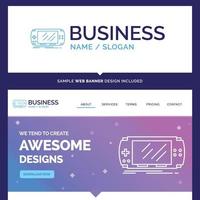 Beautiful Business Concept Brand Name Console. device vector