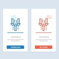 Arrow Down Up Upload Download  Blue and Red Download and Buy Now web Widget Card Template vector