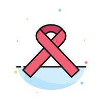 Ribbon Aids Health Medical Abstract Flat Color Icon Template vector