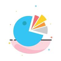 Pie Chart Presentation Diagram Abstract Flat Color Icon Template vector