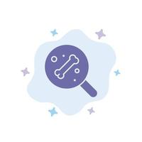 Search Bone Science Blue Icon on Abstract Cloud Background vector