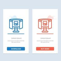 Future Glasses Science Technology  Blue and Red Download and Buy Now web Widget Card Template vector