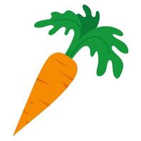 icono de garabato de zanahoria madura vector