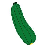 Green zucchini doodle icon vector