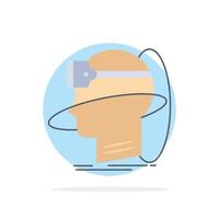 human man reality user virtual vr Flat Color Icon Vector