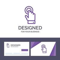 Creative Business Card and Logo template Touch Touchscreen Interface Technology Vector Illustration