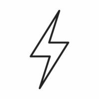 Lightning symbol outline icon vector
