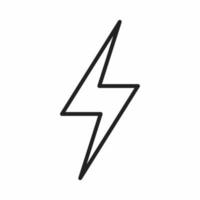 Lightning symbol outline icon vector