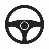 icono plano de la dirección del coche vector