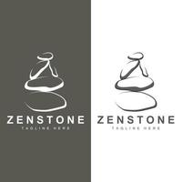 Balance Stone Logo Design, Vector Therapy Stone, Massage Stone, Hot Stone And Zenstone, Product Brand Illustration