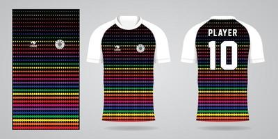 colorful football jersey sport design template vector