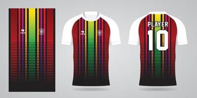 colorful football jersey sport design template vector