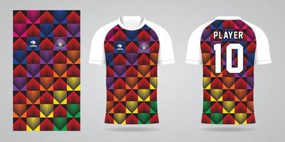 colorful football jersey sport design template vector