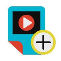 Video player, app checking glyph vector icon