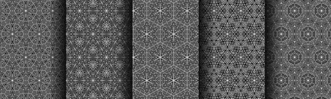 modern black and white geometric pattern collection bundle vector