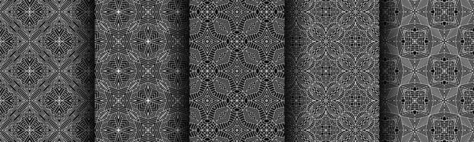 modern black and white geometric pattern collection bundle vector