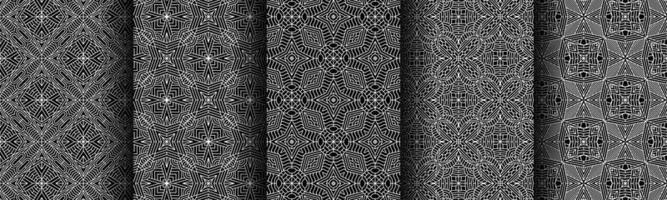 modern black and white geometric pattern collection bundle vector